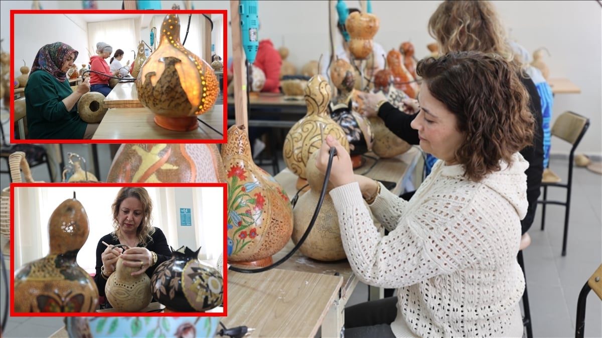 Köyde başladı, sosyal medyada patladı! Kadınlar farkını konuşturdu: Topladıkları bal kabaklarını sanat eserine dönüştürüyorlar