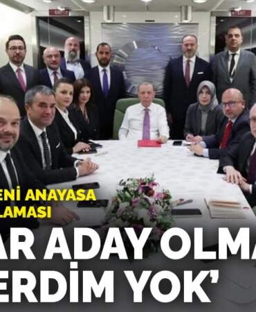 Erdoğan’dan yeni anayasa ve adaylık açıklaması: Tekrar aday olma gibi derdim yok