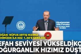 Erdoğan: Refah seviyesi yükseldikçe doğurganlık hızımız düştü