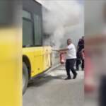 Hareket halindeyken alev aldı: Beykoz’da İETT otobüsünde çıkan yangın söndürüldü