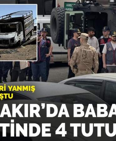 Diyarbakır’da baba-oğul cinayetinde 4 tutuklama: Cansız bedenleri yanmış halde bulunmuştu
