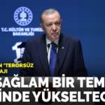 Erdoğan: Terörsüz Türkiye’yi sağlam bir temel üzerinde yükselteceğiz