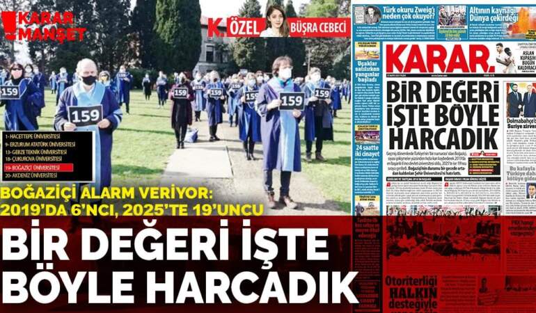Bir değeri işte böyle harcadık