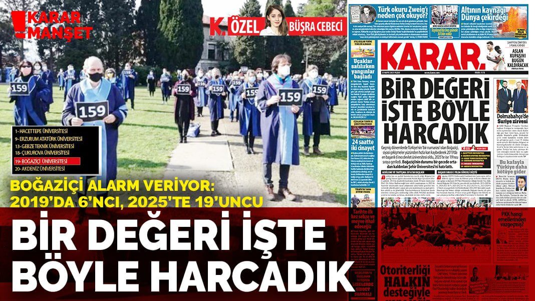 Bir değeri işte böyle harcadık
