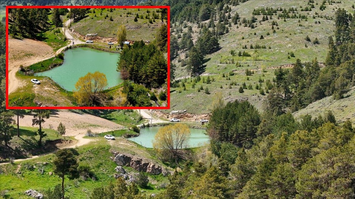 Gören Karadeniz sanıyor ama burası İç Anadolu! 1800 rakımda saklı cennet: Çerçialan göleti göreni büyülüyor!