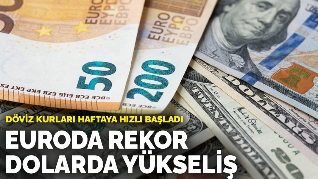Döviz kurları haftaya hızlı başladı: Euroda rekor, dolarda yükseliş