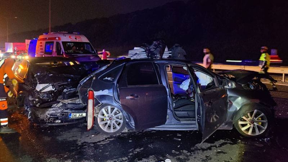 Beykoz TEM Otoyolu’nda zincirleme kaza: 7 yaralı