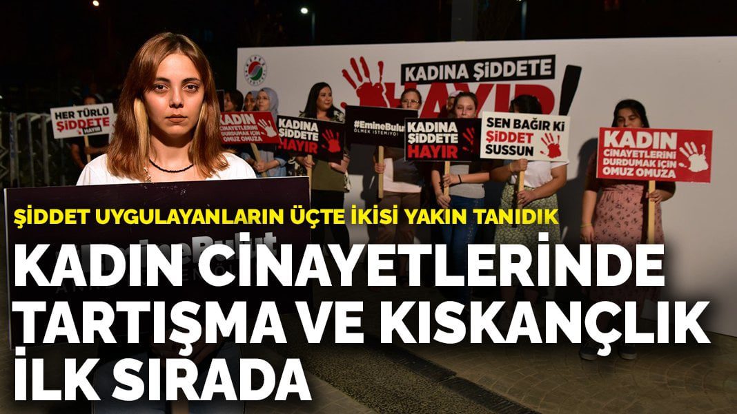 Kadın cinayetlerinde tartışma ve kıskançlık ilk sırada: Şiddet uygulayanların üçte ikisi yakın tanıdık