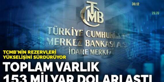 TCMB’nin rezervleri yükselişini sürdürüyor: Toplam varlık 153 milyar doları aştı