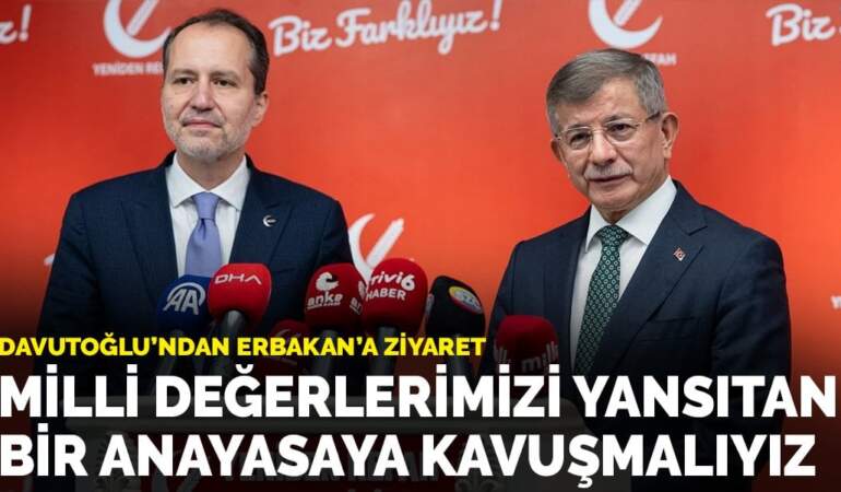 Davutoğlu: Milli değerlerimizi yansıtan bir anayasaya kavuşmalıyız