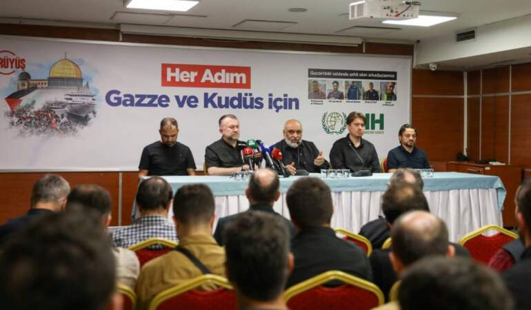 İHH’dan, Gazze’de 5 görevlisinin şehit edildiği saldırıyla ilgili basın açıklaması