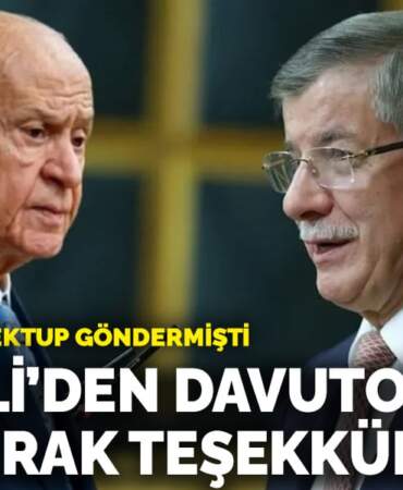 Bahçeli’den Davutoğlu’na Kuzey Irak teşekkürü