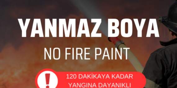Yanmaz boya ile 120 dakika yangın koruması