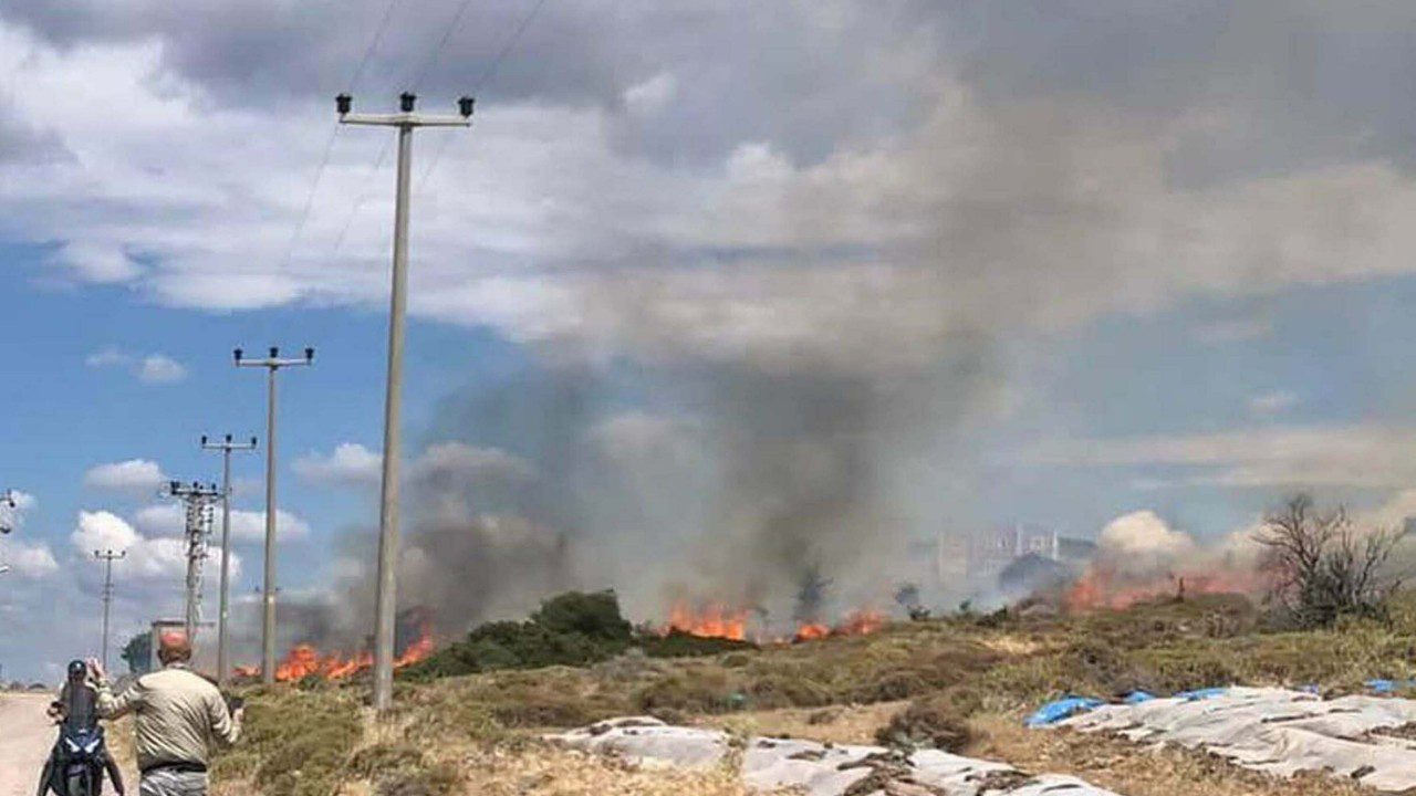 Çanakkale’de Otluk Yangını Korkuttu