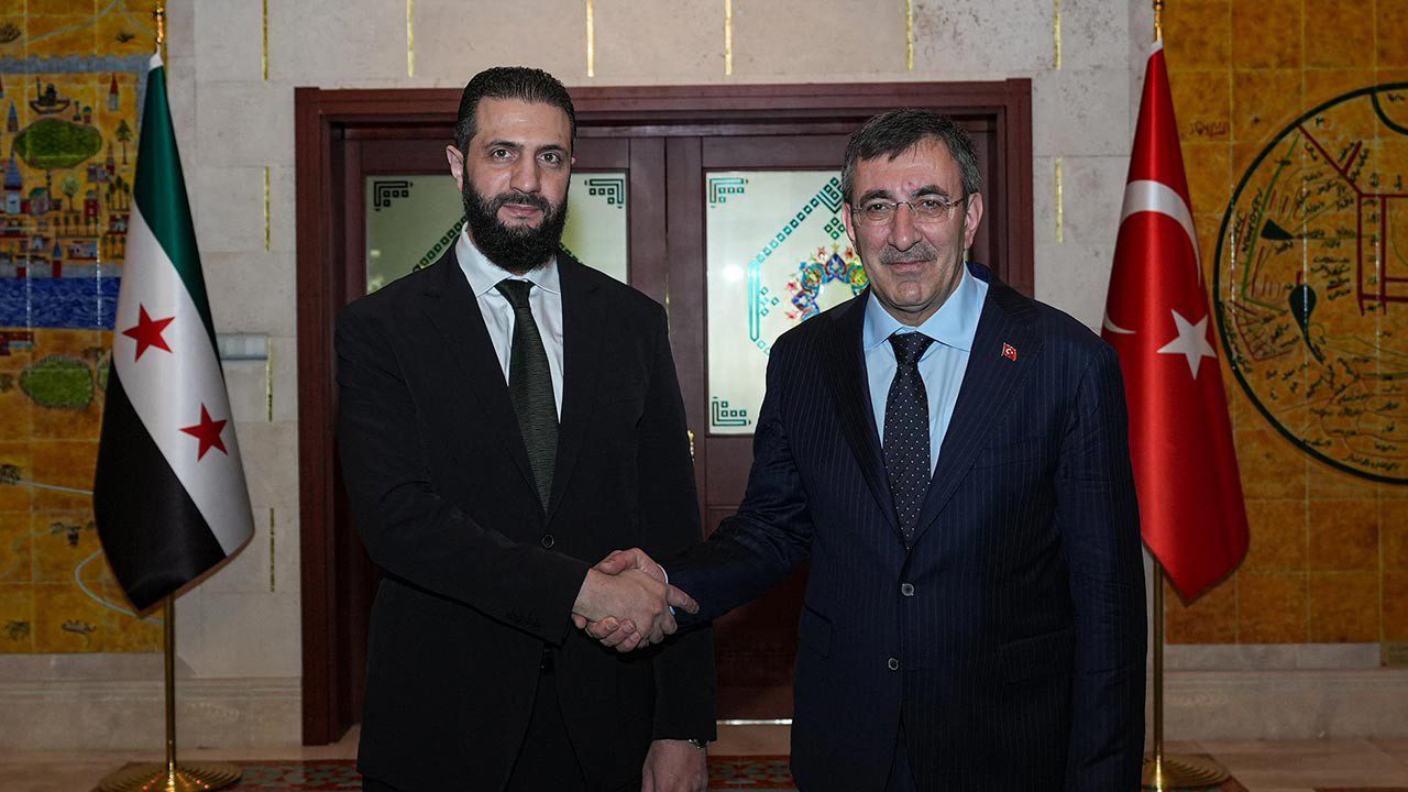 Cumhurbaşkanı Yardımcısı Yılmaz, Suriye Cumhurbaşkanı Şara ile Görüştü