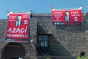 Diyarbakır’da ‘Azadi İmamoğlu’ Pankartına Engel! Gözaltılar Var