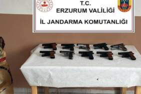 Erzurum’da 10 Adet Ruhsatsız Silah Ele Geçirildi