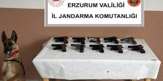 Erzurum’da 10 Adet Ruhsatsız Silah Ele Geçirildi