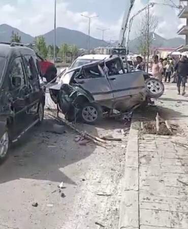 Erzurum’da Dehşet Anları: Beton Mikseri Onlarca Aracı Biçti
