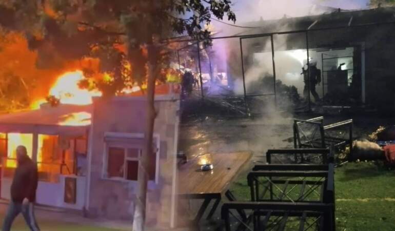 Facianın Eşiğinden Dönüldü! Silivri’de Kafede Korkutan Yangın: Bir Anda Alevlere Teslim Oldu