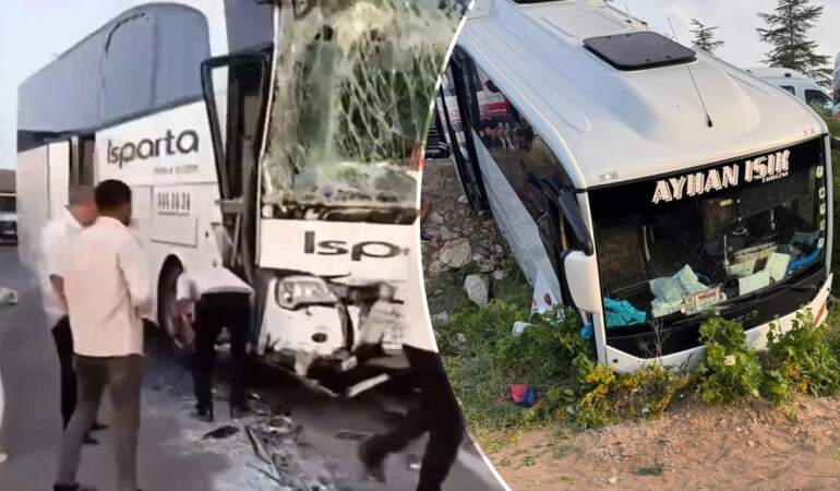 Isparta’da Can Pazarı! İki Yolcu Otobüsü Çarpıştı: Yaralılar Var