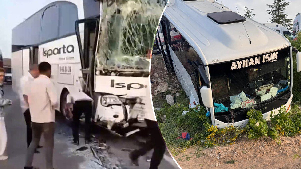 Isparta’da Can Pazarı! İki Yolcu Otobüsü Çarpıştı: Yaralılar Var