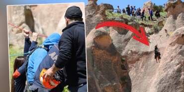 Kapadokya’da Sıcak Hava Balonunda Korku Dolu Anlar! Turistler Mahsur Kaldı