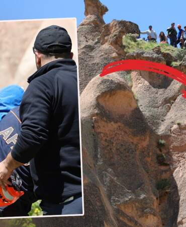 Kapadokya’da Sıcak Hava Balonunda Korku Dolu Anlar! Turistler Mahsur Kaldı