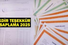 Takdir-teşekkür hesaplaması nasıl yapılır? 2025 takdir-teşekkür hesaplama