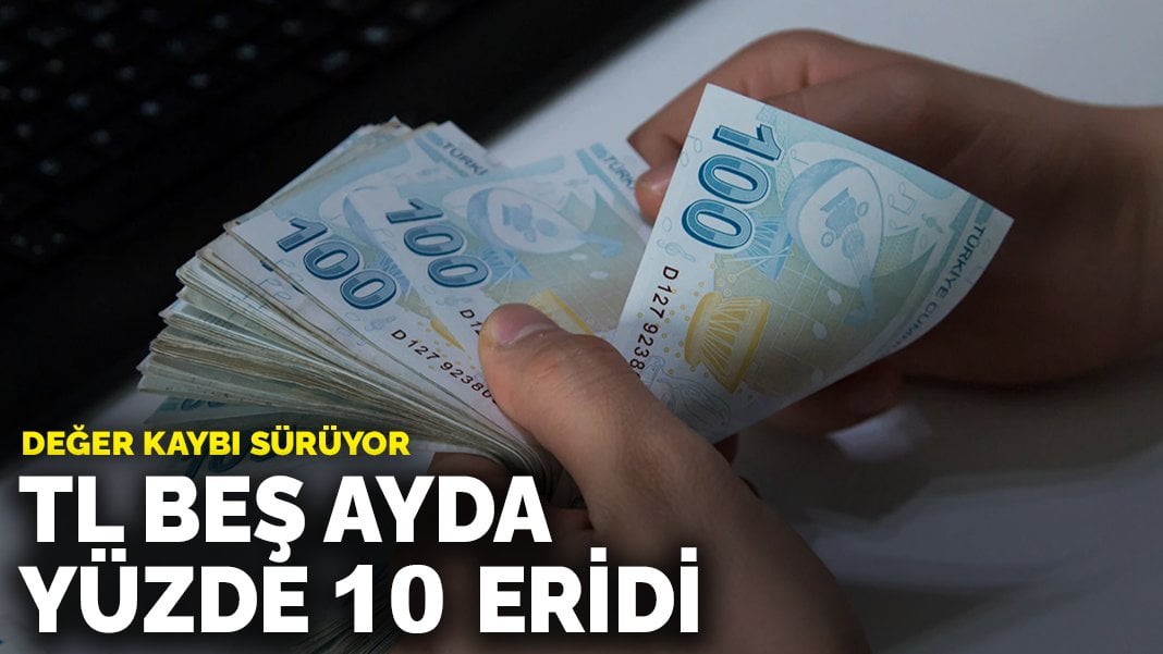 Değer kaybı sürüyor: TL beş ayda yüzde 10 eridi