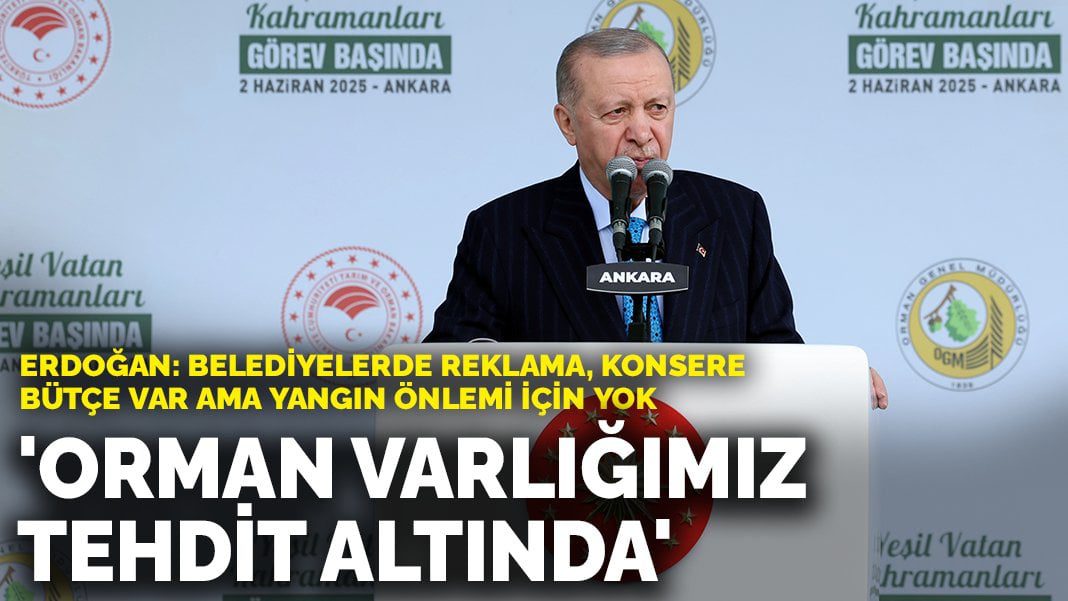 Erdoğan: Belediyelerde reklama, konsere bütçe var ama yangın önlemi için yok
