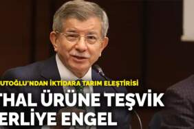 Davutoğlu’ndan iktidara tarım eleştirisi: İthal ürüne teşvik, yerliye engel