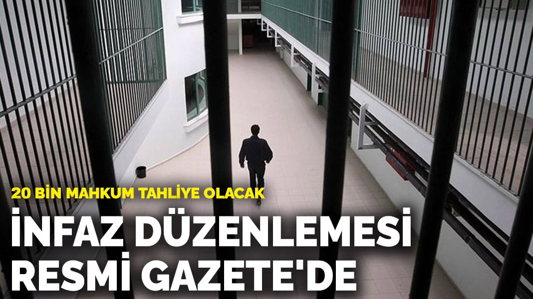 20 bin mahkum tahliye olacak: İnfaz düzenlemesi Resmi Gazete’de