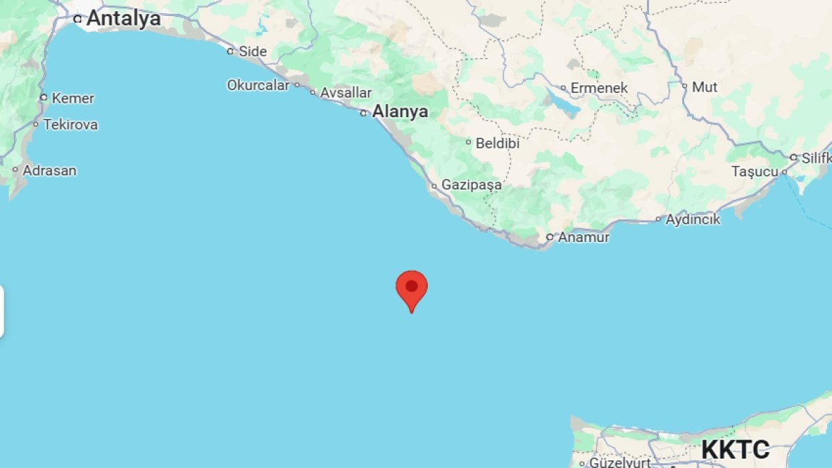 Akdeniz’de 4,2 büyüklüğünde deprem