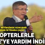Özgür Gazze mitinginde konuşan Davutoğlu’ndan iktidara çağrı: Helikopterlerle Gazze’ye yardım indirelim