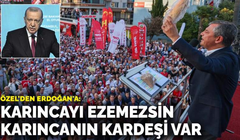 Özel’den Erdoğan’a: Karıncayı ezemezsin karıncanın kardeşi var