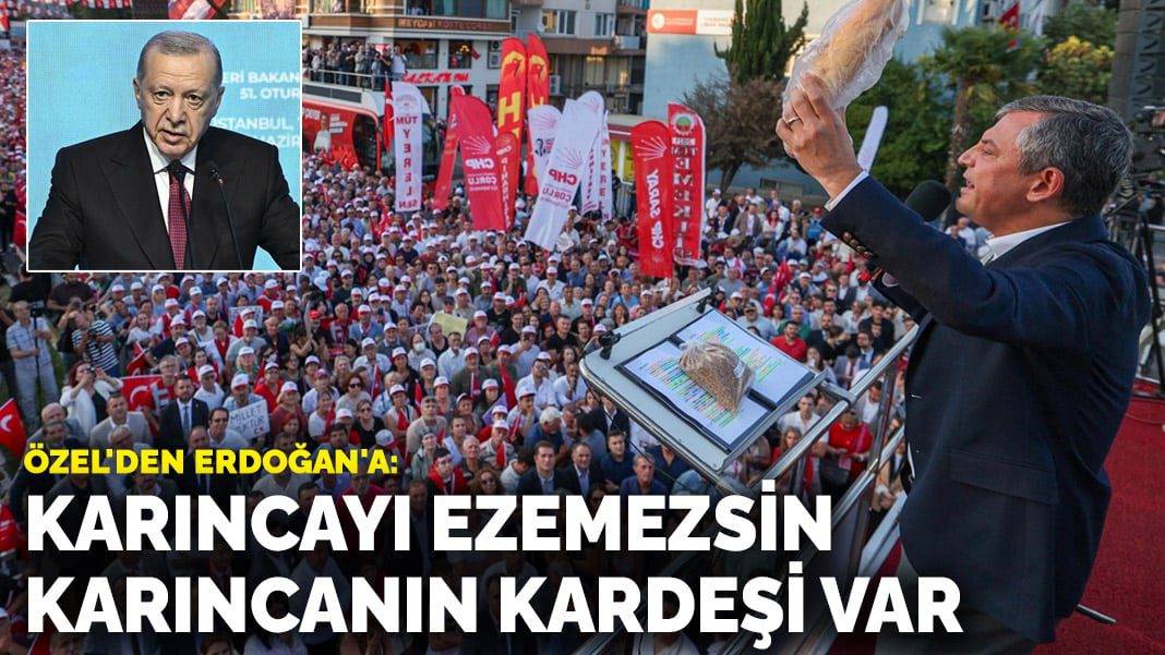 Özel’den Erdoğan’a: Karıncayı ezemezsin karıncanın kardeşi var