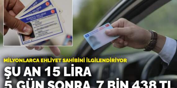 Milyonlarca ehliyet sahibini ilgilendiriyor! Yapmayan 7 bin 438 TL ödeyecek