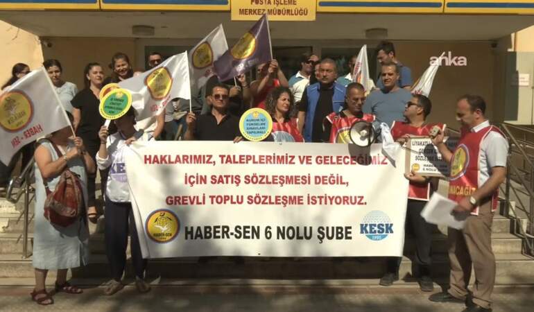 İzmir’de TRT ve PTT çalışanlarından açıklama: İnsanca yaşayacak ücret talep ediyoruz