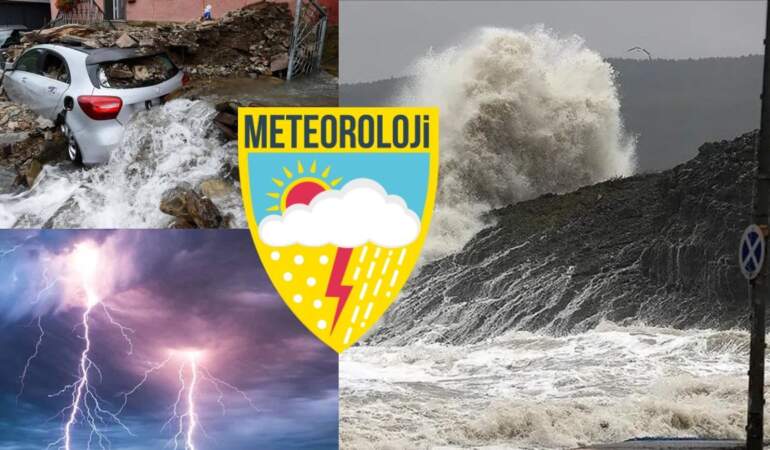 O iller için ‘felaket’ uyarısı geldi! Meteoroloji saat verdi: Yarın öğleden sonra sel, yıldırım ve fırtına vuracak!