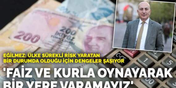 Eğilmez: Faiz ve kurla oynayarak bir yere varamayız