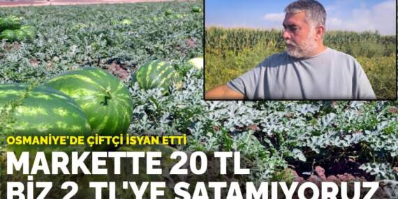 Osmaniye’de çiftçi fiyatlara isyan etti: Markette 20 TL biz 2 TL’ye satamıyoruz
