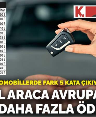 İkinci el araca Avrupa’dan 2.5 kat daha fazla ödüyoruz