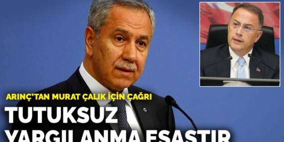 Arınç’tan Murat Çalık için çağrı: Tutuksuz yargılanma esastır