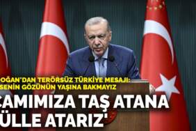 Erdoğan’dan terörsüz Türkiye mesajı: Camımıza taş atana gülle atarız