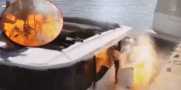 Bodrum’da Tekne Bomba Gibi Patladı, İşte O Görüntüler!