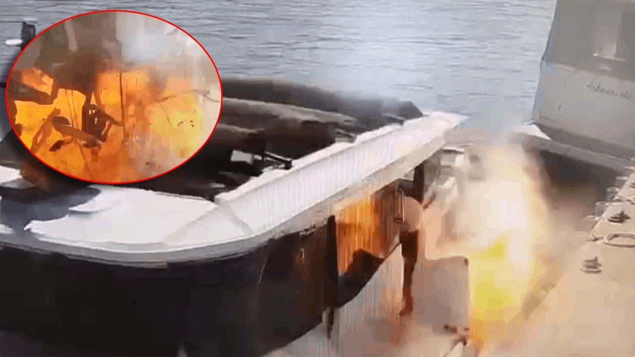 Bodrum’da Tekne Bomba Gibi Patladı, İşte O Görüntüler!