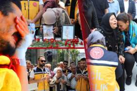 Gaziantep’te Yürek Yakan Tören! Acılı Baba Eşine ve Evlatlarına Sedye Üzerinde Veda Etti