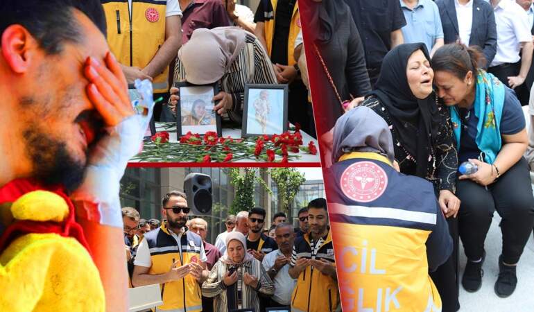 Gaziantep’te Yürek Yakan Tören! Acılı Baba Eşine ve Evlatlarına Sedye Üzerinde Veda Etti