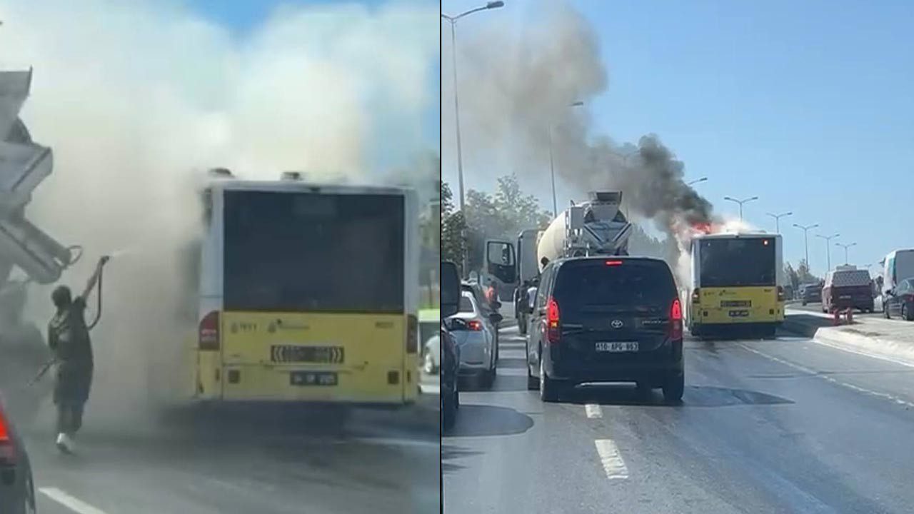 İETT Otobüsü Alev Aldı! O Anlar Kamerada